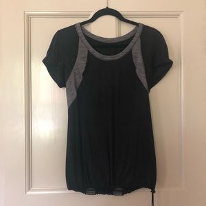 Lululemon charcoal and grey workout top